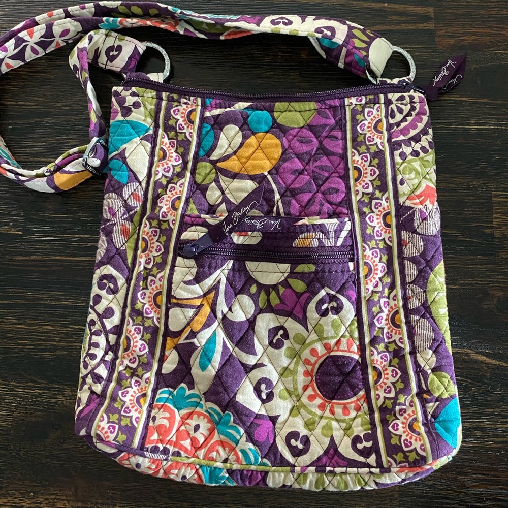 Vera Bradley “Plum Crazy” retired crossbody.